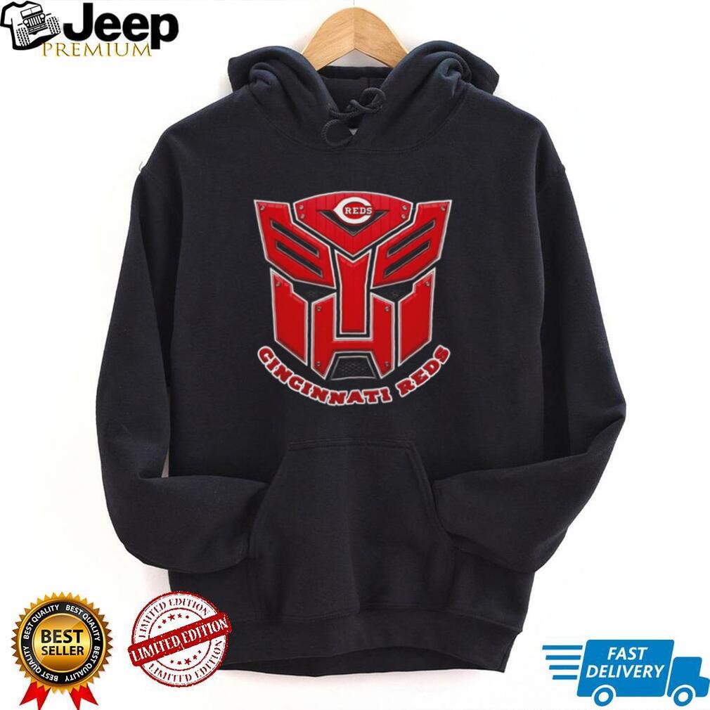 Cincinnati Reds Transformers Robot Logo Mashup T Shirt