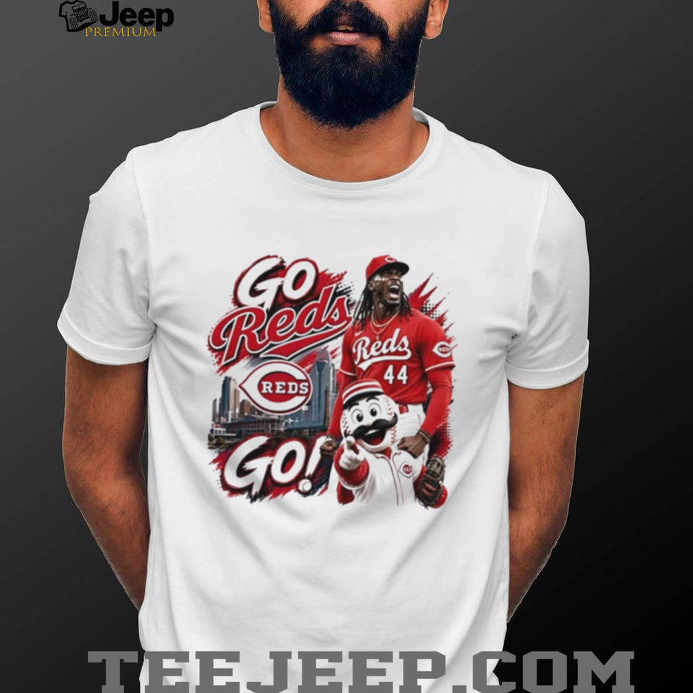 Cincinnati Reds go Reds go Elly De La Cruz and mascot shirt