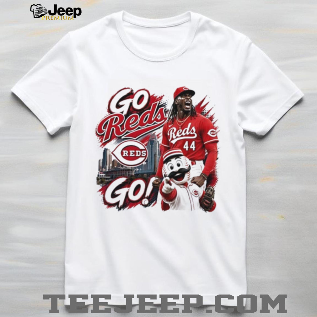 Cincinnati Reds go Reds go Elly De La Cruz and mascot shirt