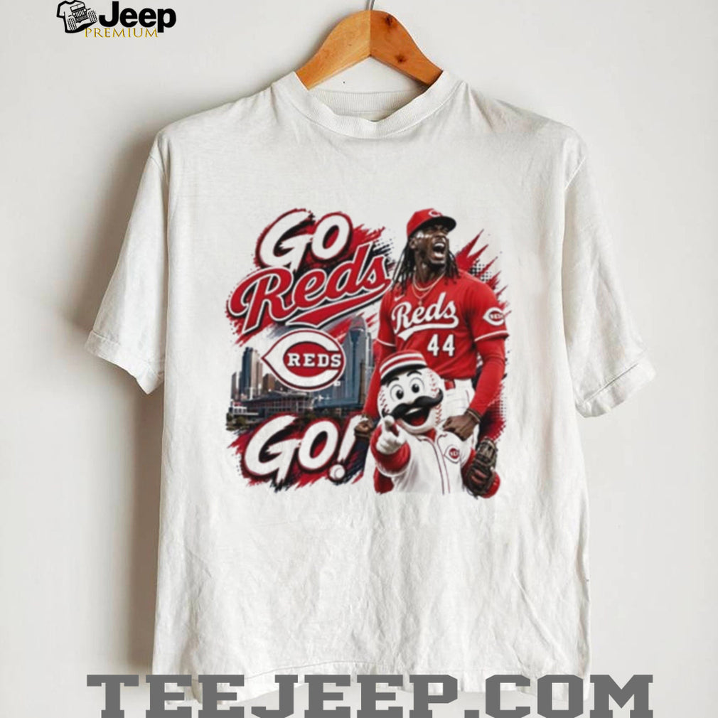 Cincinnati Reds go Reds go Elly De La Cruz and mascot shirt