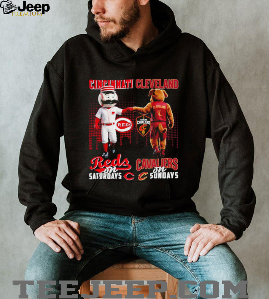 Cincinnati Reds on Saturdays Cleveland Cavaliers on Sundays Cross City T shirt