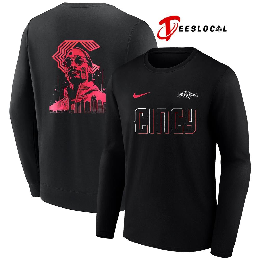 Cincinnati Reds x Snoop Dogg Post Game concert portrait graphic shirt