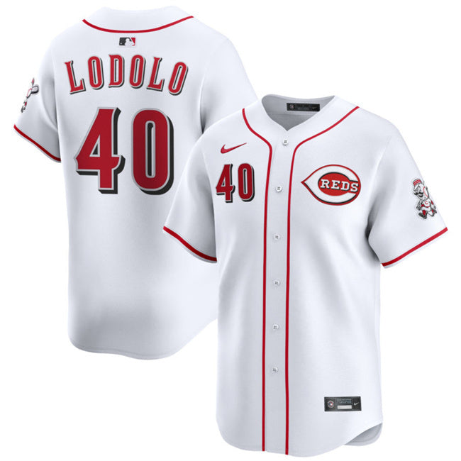 Cincinnati Reds #40 Nick Lodolo White Home Limited Stitched Baseball Jersey
