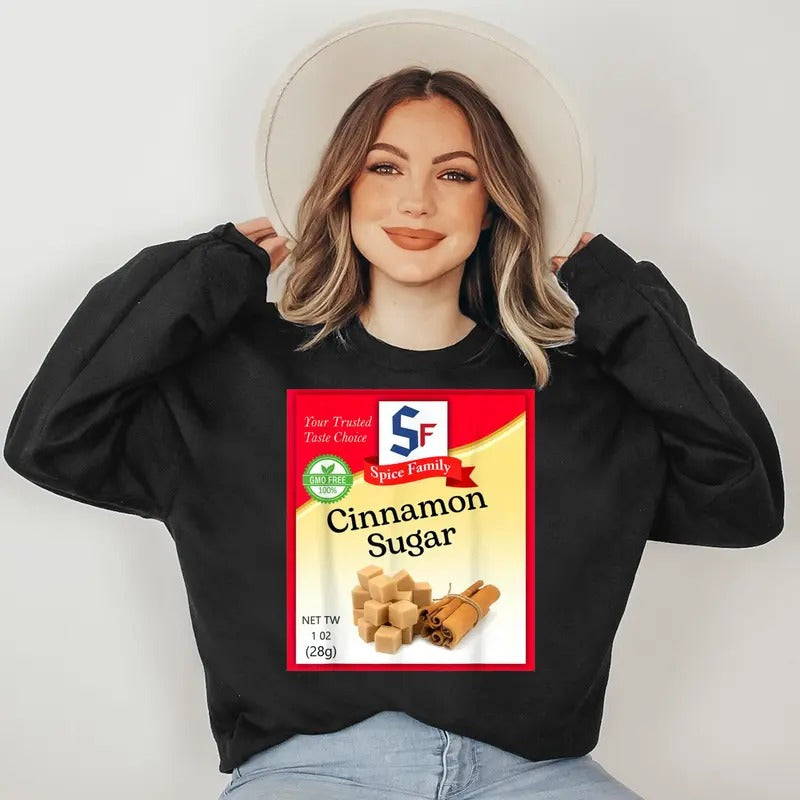Cinnamon Sugar Condiment Holiday Spice Group Costumes Sweatshirt