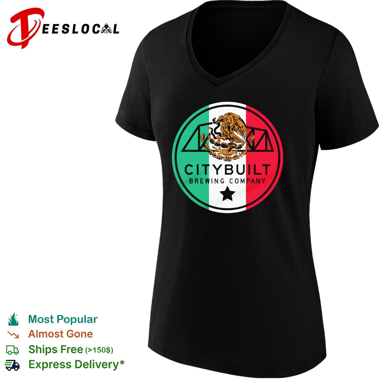 Citybuilt Brewing Company Mexico Flag Eagle Shirt