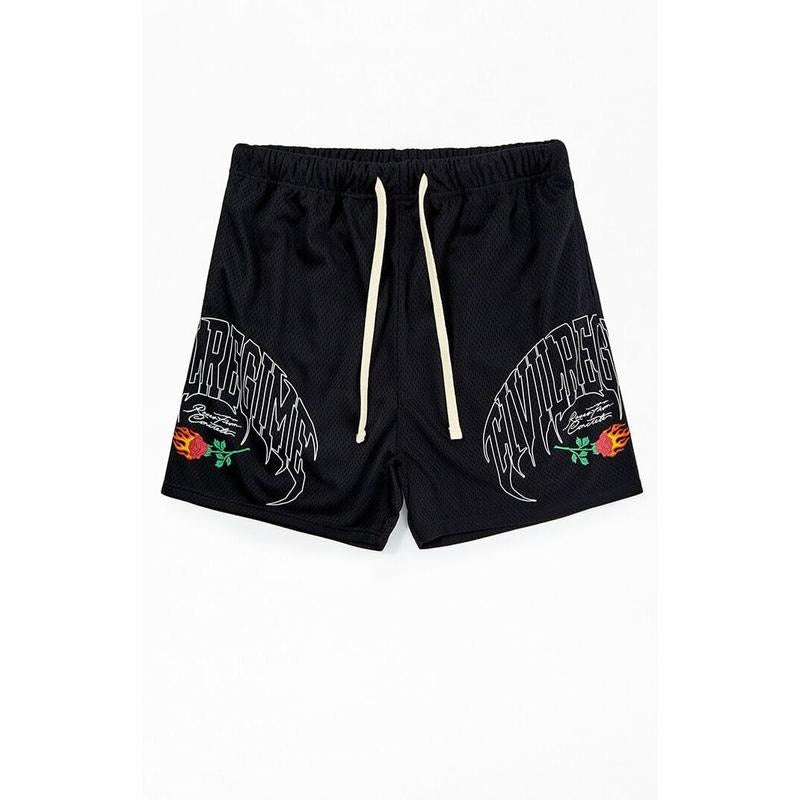 Civil Men's Rose In Claws Mesh Basketball Shorts