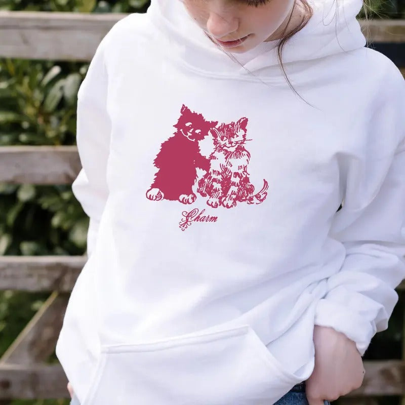 Clairo Charmm Cat T Shirt, Y2K Indie Cute Hoodie, Jazz Lovers, Indie Concert Shirt, Unisex Sweater Pullover Tee