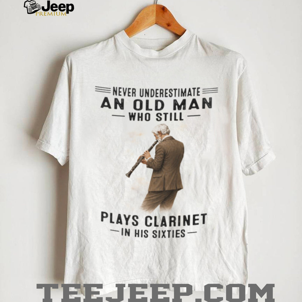 Clarinet Player Old Man Music Lover 60th Birthday Shirt