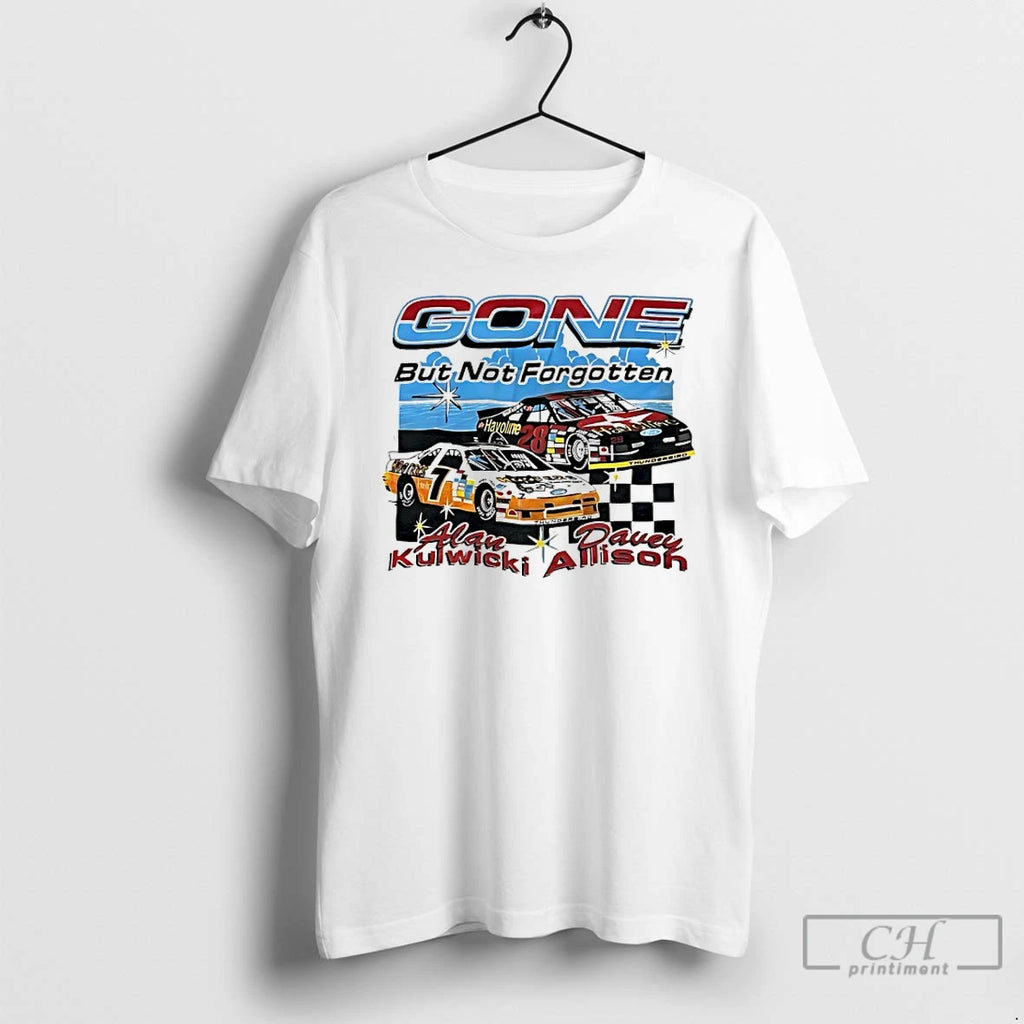 Classic Alan Kulwicki And Davey Allison Racing Gone But Not Forgotten Nascar 90s T Shirts