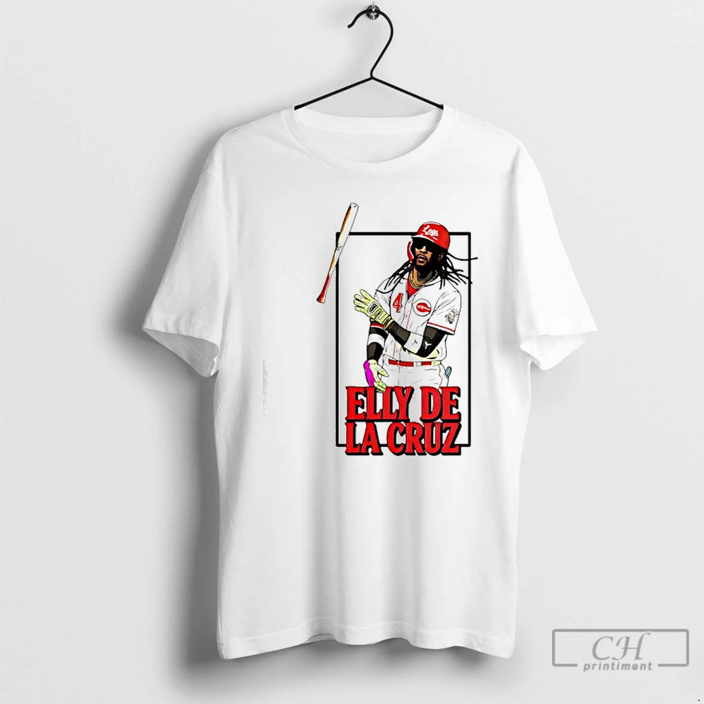 Classic Bat Flip Elly De La Cruz Cincinnati Reds Baseball Player Graphic T Shirts Sweater