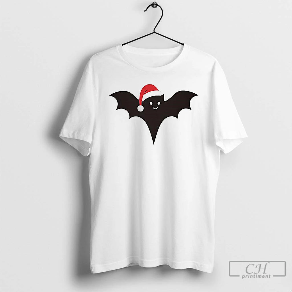 Classic Batty Santa Hat For Christmas Halloween Lovers Logo
