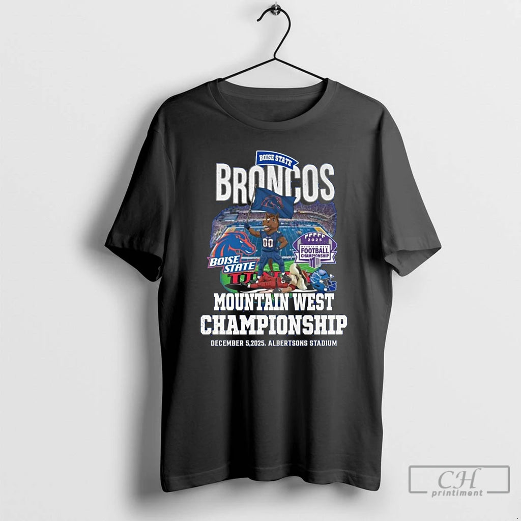 Classic Boise State Broncos Mountain West Conference Championship 2025 Beat Unlv Mascot T Shirts Sweater