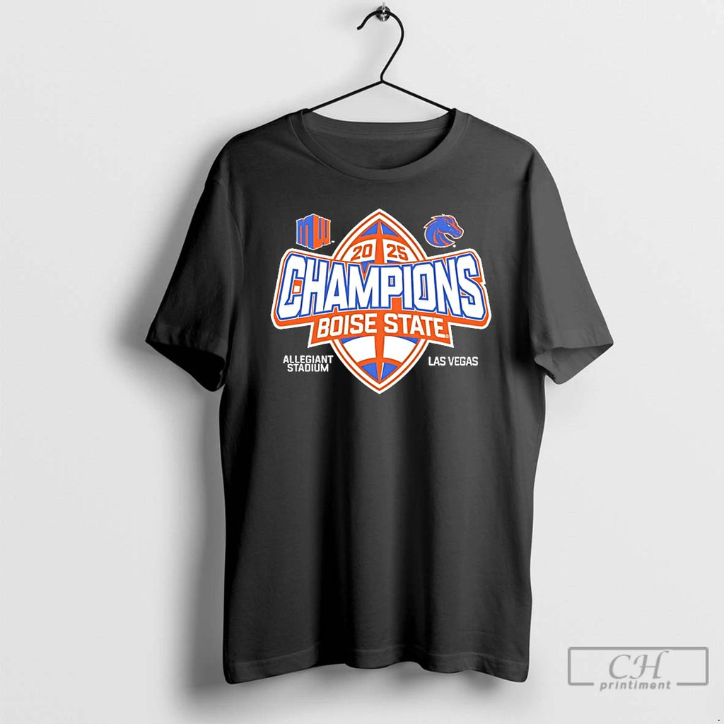 Classic Boise State Broncos Mountain West Football Champions 2025