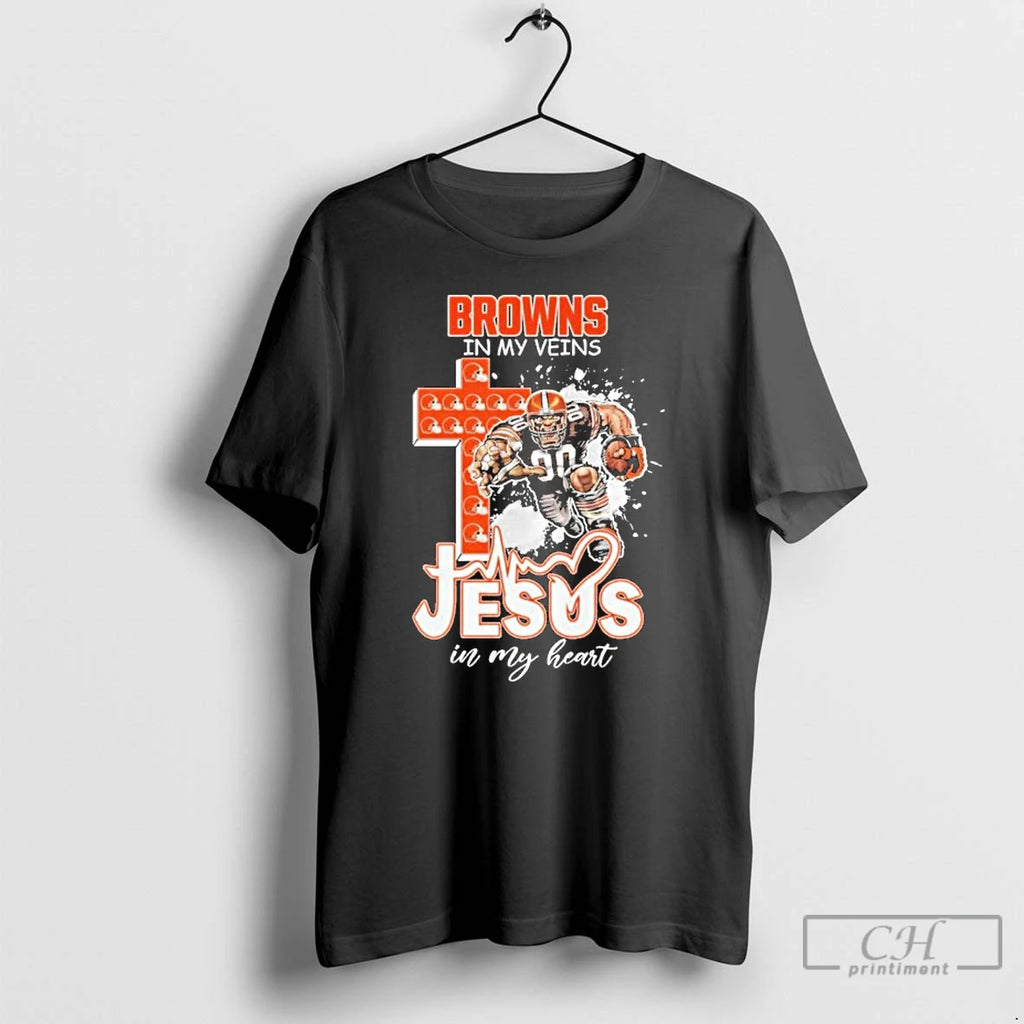 Classic Browns In My Veins Jesus Mascot In My Heart Mascots