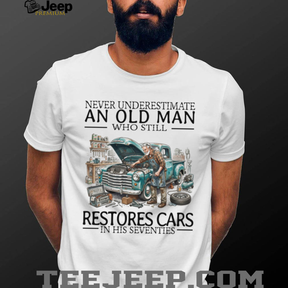 Classic Car Restorer Old Man Mechanic Auto Repair Shirt