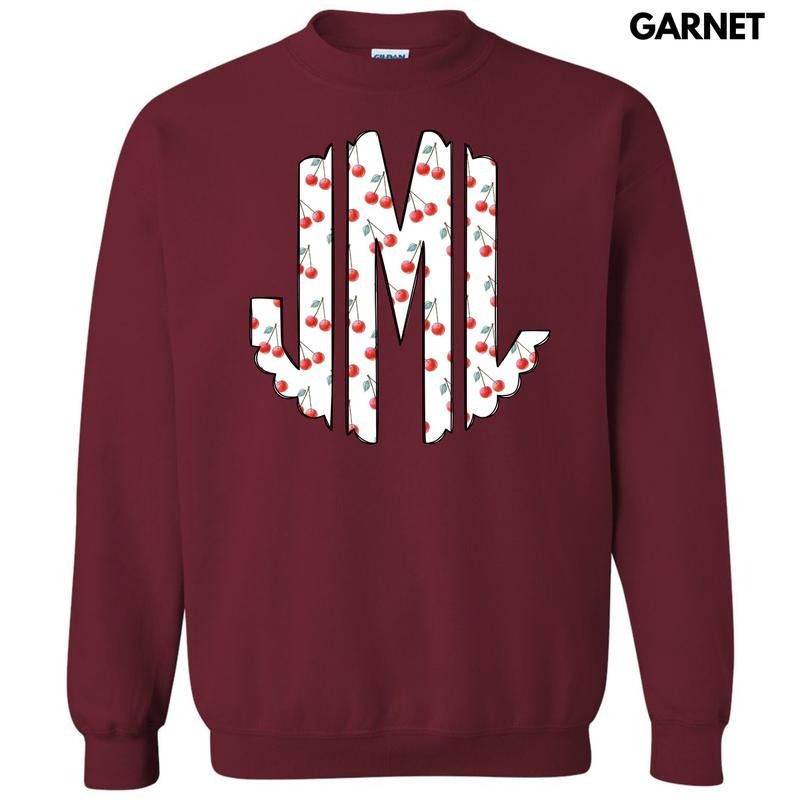 Classic Cherries Monogram Sweatshirt 'NLB' T-Shirts, Hoodie | WearSparks.com