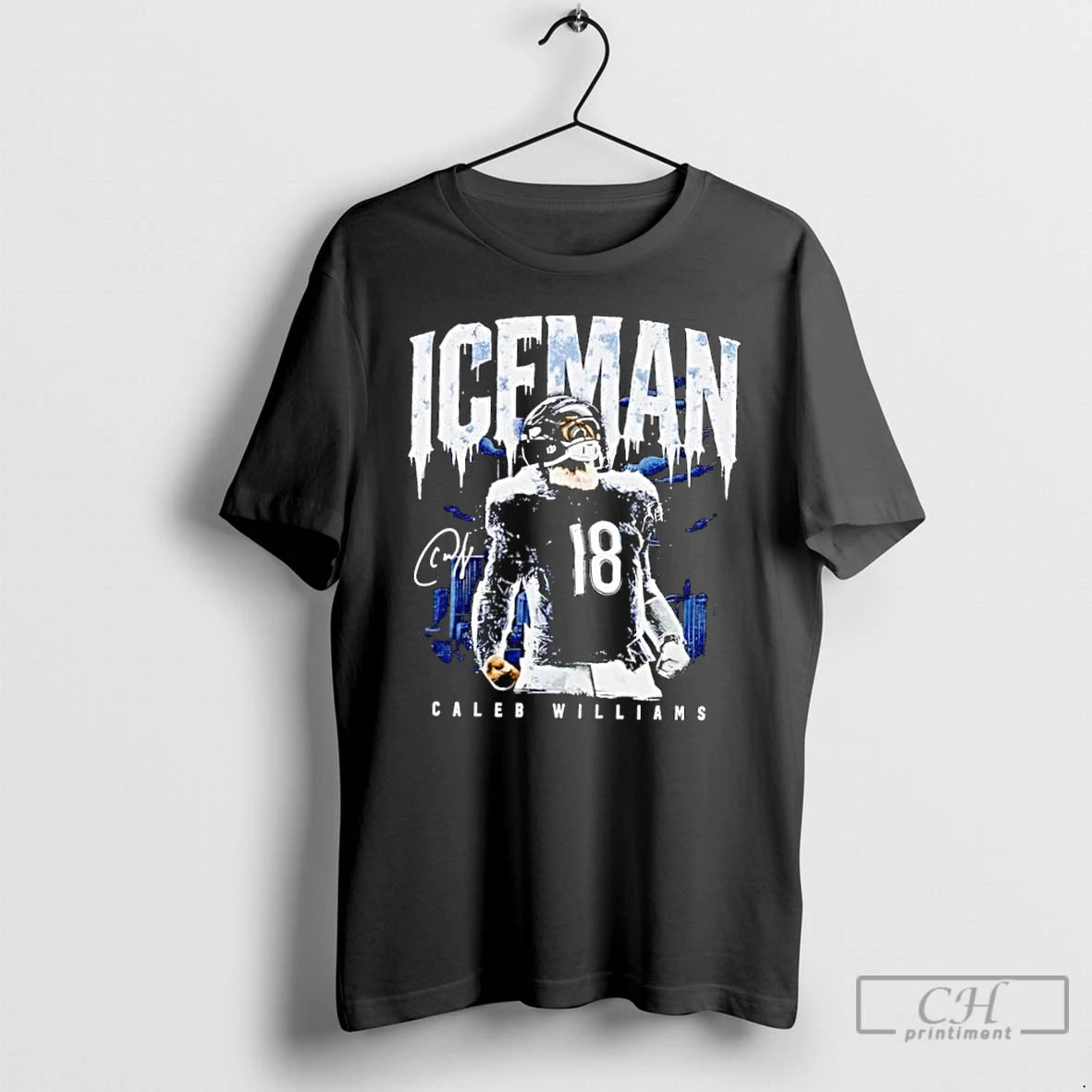 Classic Chicago Bears Caleb Williams Iceman Signature Style Retro