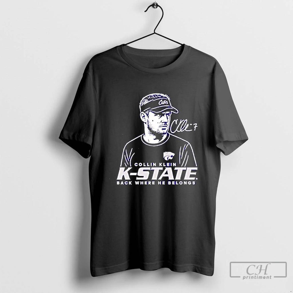Classic Collin Klein K State Wildcats Caricature Signature