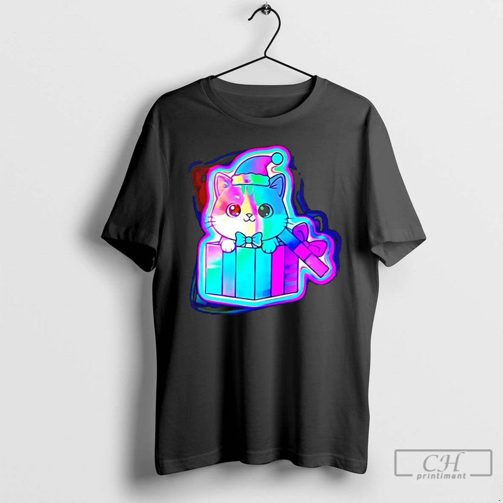 Classic Cute Christmas Cat Neon