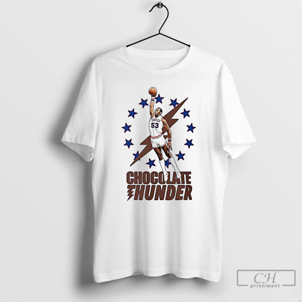 Classic Darryl Dawkins Philadelphia 76ers Chocolate Thunder Dunk