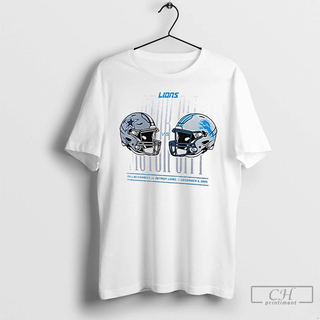 Classic Detroit Lions Vs Dallas Cowboys Helmet Matchup Motor City