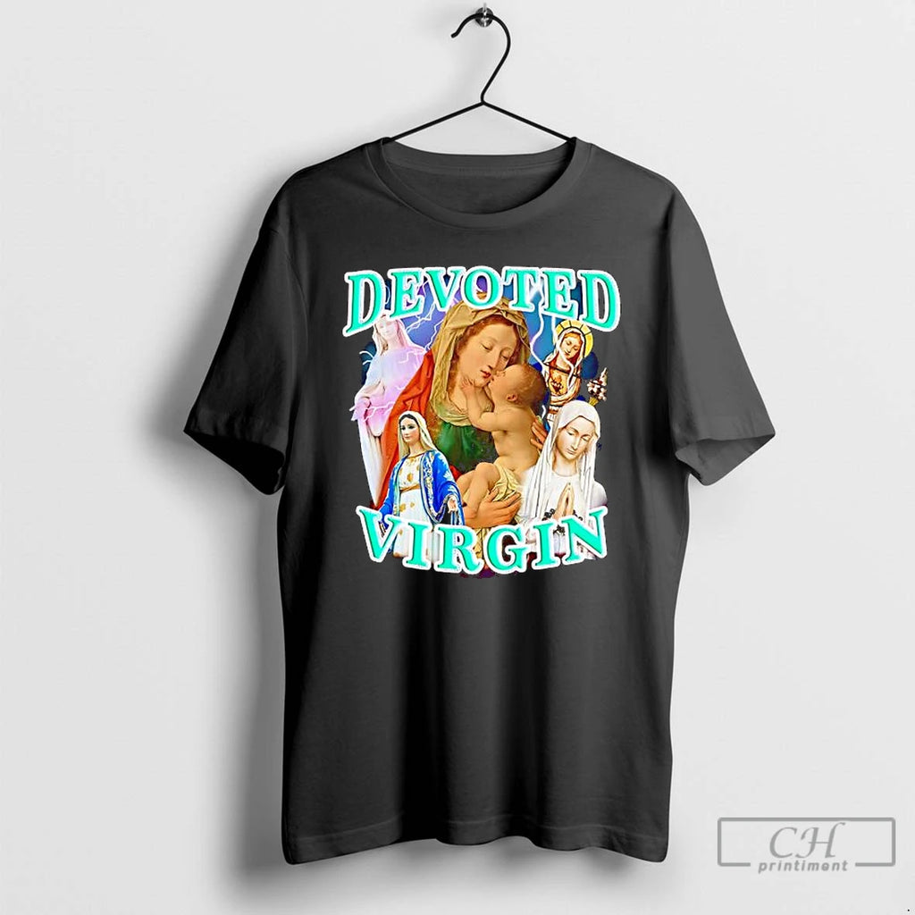 Classic Devoted Virgin Vintage Religious Graphic