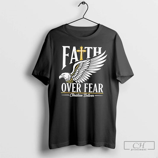 Classic Faith Over Fear Christian Believer Inspirational Graphic T-Shirts, Hoodie, Sweatshirt | WearSparks.com
