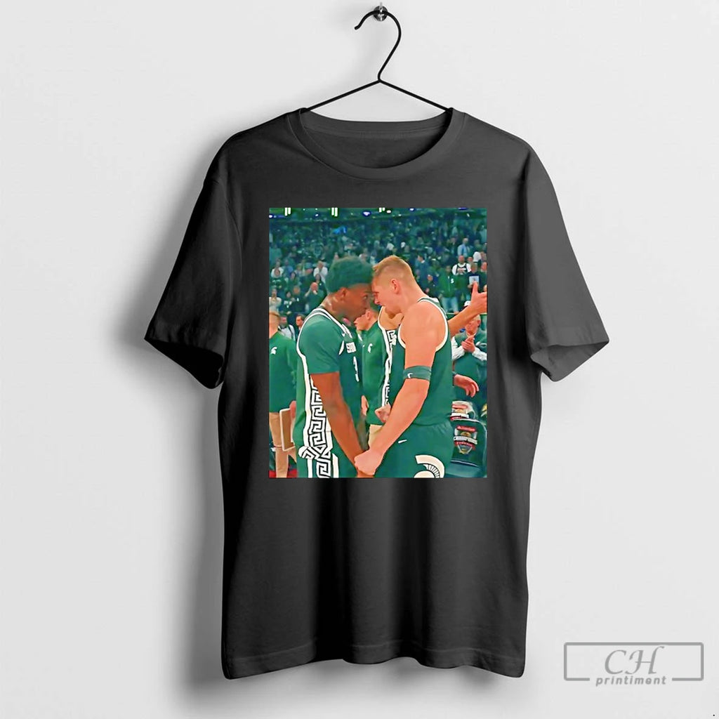 Classic Forehead To Forehead Players Michigan State Spartans Basketball