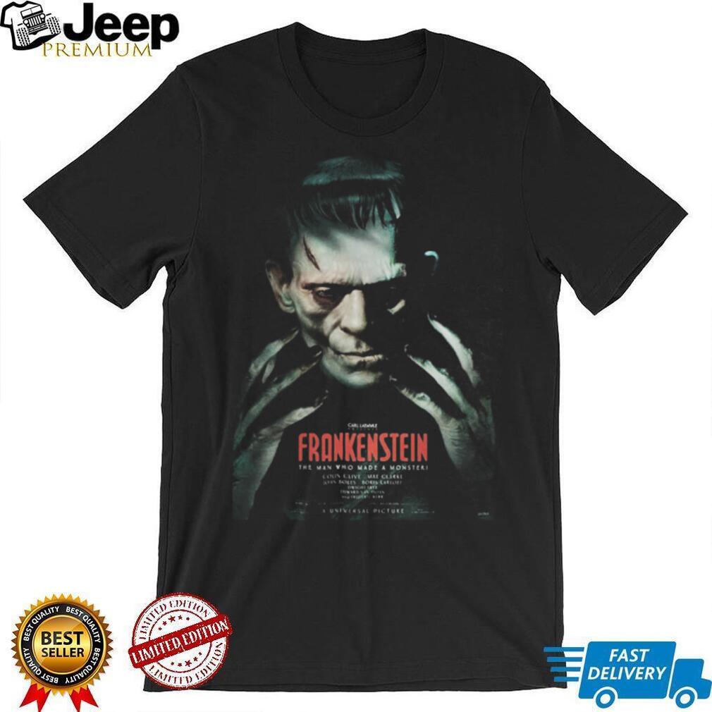 Classic Frankenstein Horror Movie Portrait Graphic T Shirt