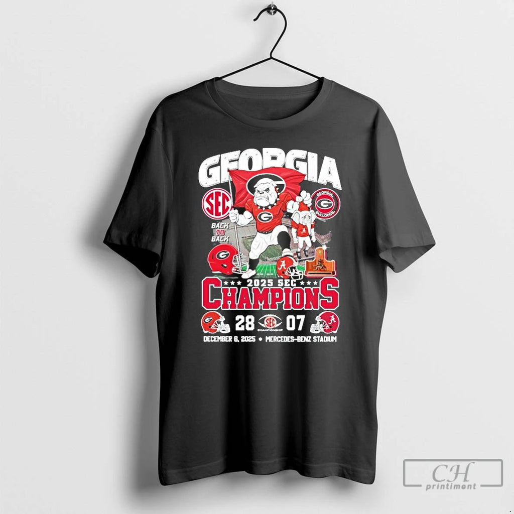 Classic Georgia Bulldogs Mascot Beat Alabama 2025 Sec Conference Champions Score