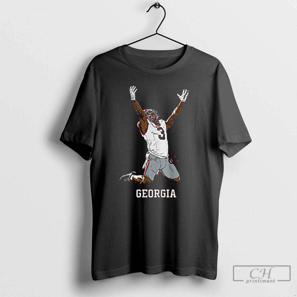 Classic Georgia Bulldogs Nate Frazier End Zone Celebration