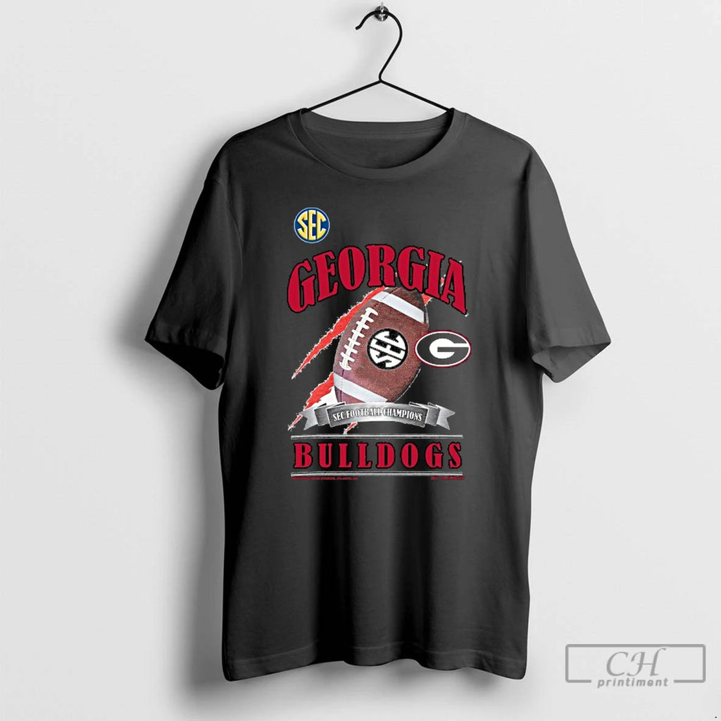 Classic Georgia Bulldogs New Era 2025 Sec Football Conference Champions Locker Room T Shirts Sweater