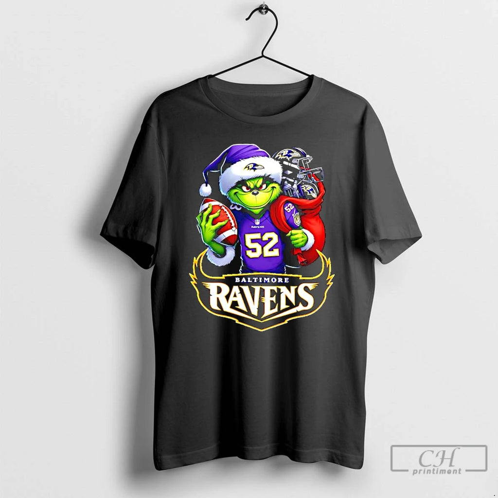Classic Grinch Holding Baltimore Ravens Grinchmas