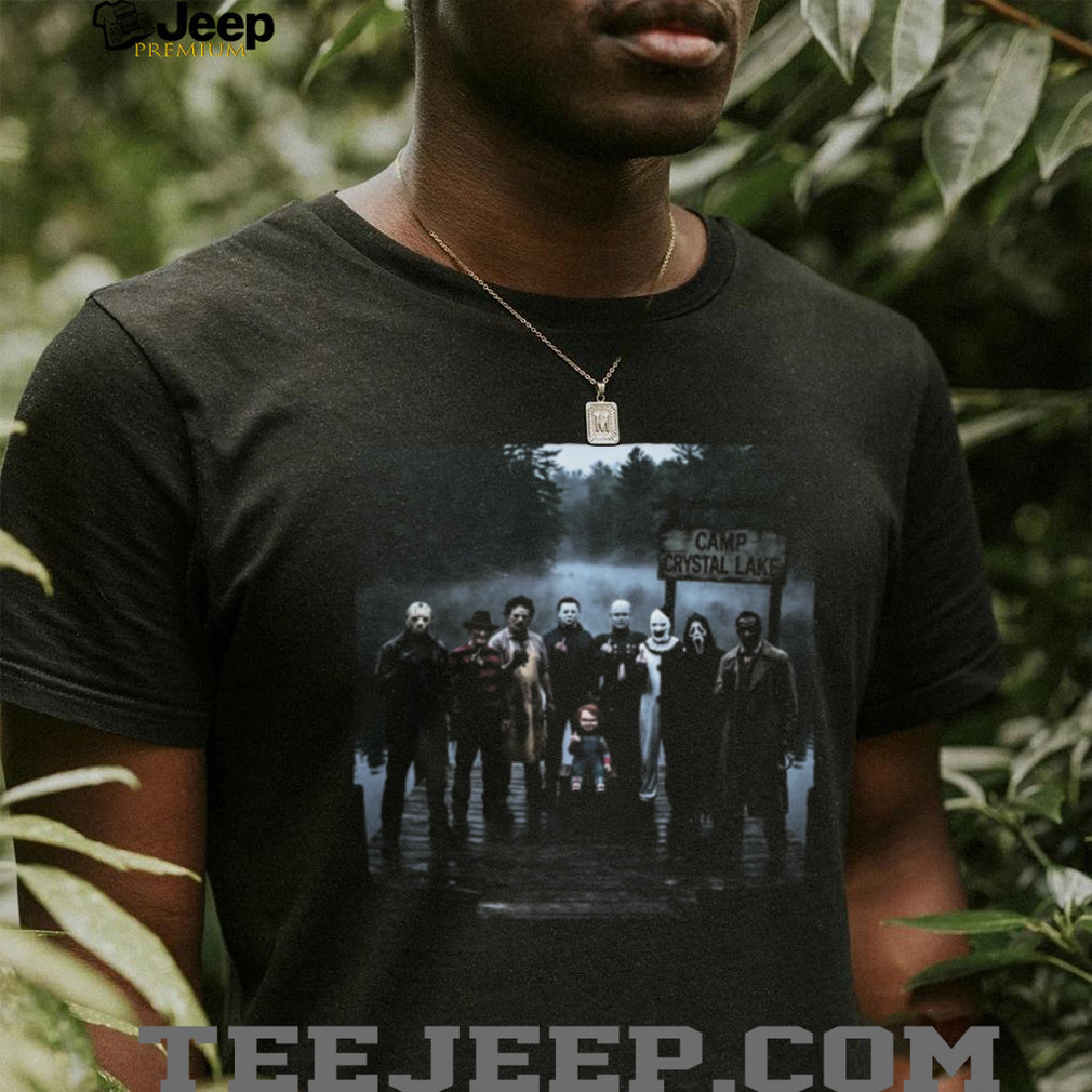 Classic Horror Movie Villains Camp Crystal Lake Group T Shirt