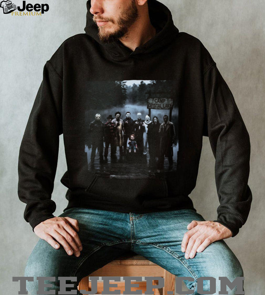 Classic Horror Movie Villains Camp Crystal Lake Group T Shirt