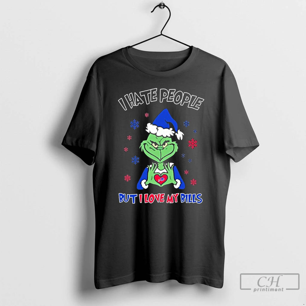 Classic I Hate People The Grinch But I Love My Bills Christmas T Shirts Sweater