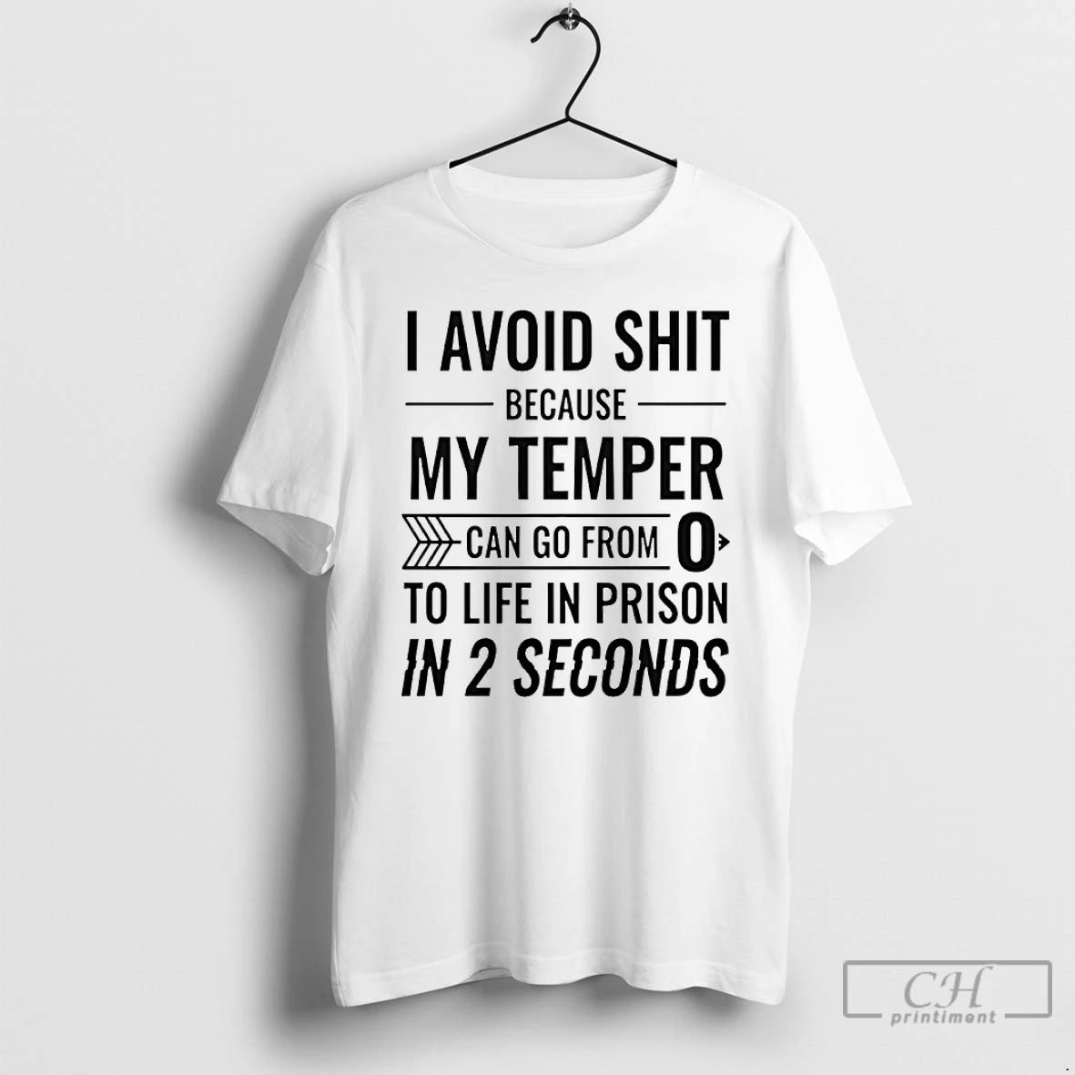 Classic I Avoid Shit Because My Temper Can Go From To Life In Prison In T-Shirts, Hoodie, Sweatshirt | WearSparks.com