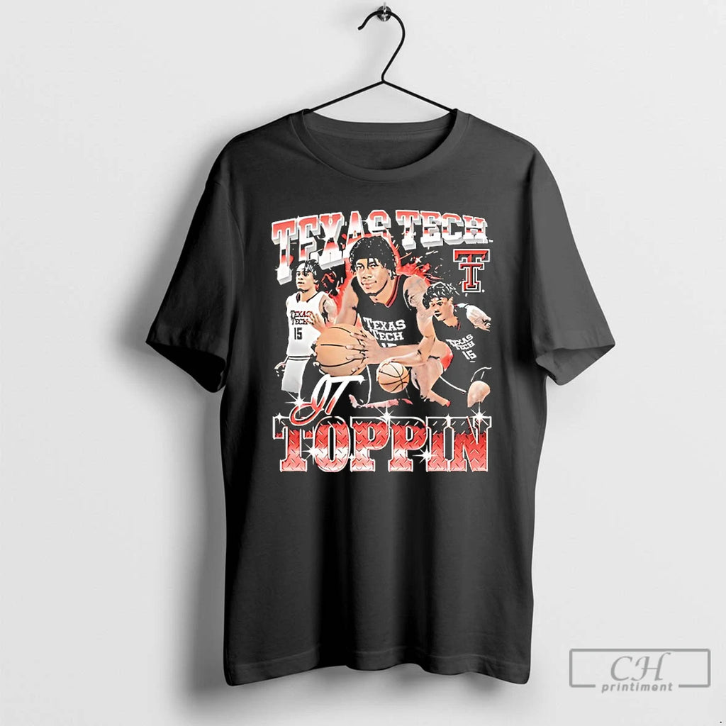 Classic Jt Toppin Texas Tech Red Raiders Basketball Vintage