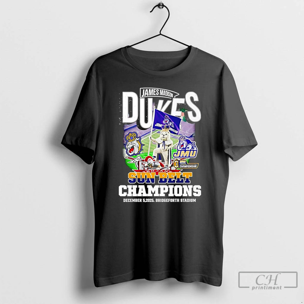 Classic James Madison Dukes 2025 Sun Belt Champions Mascot