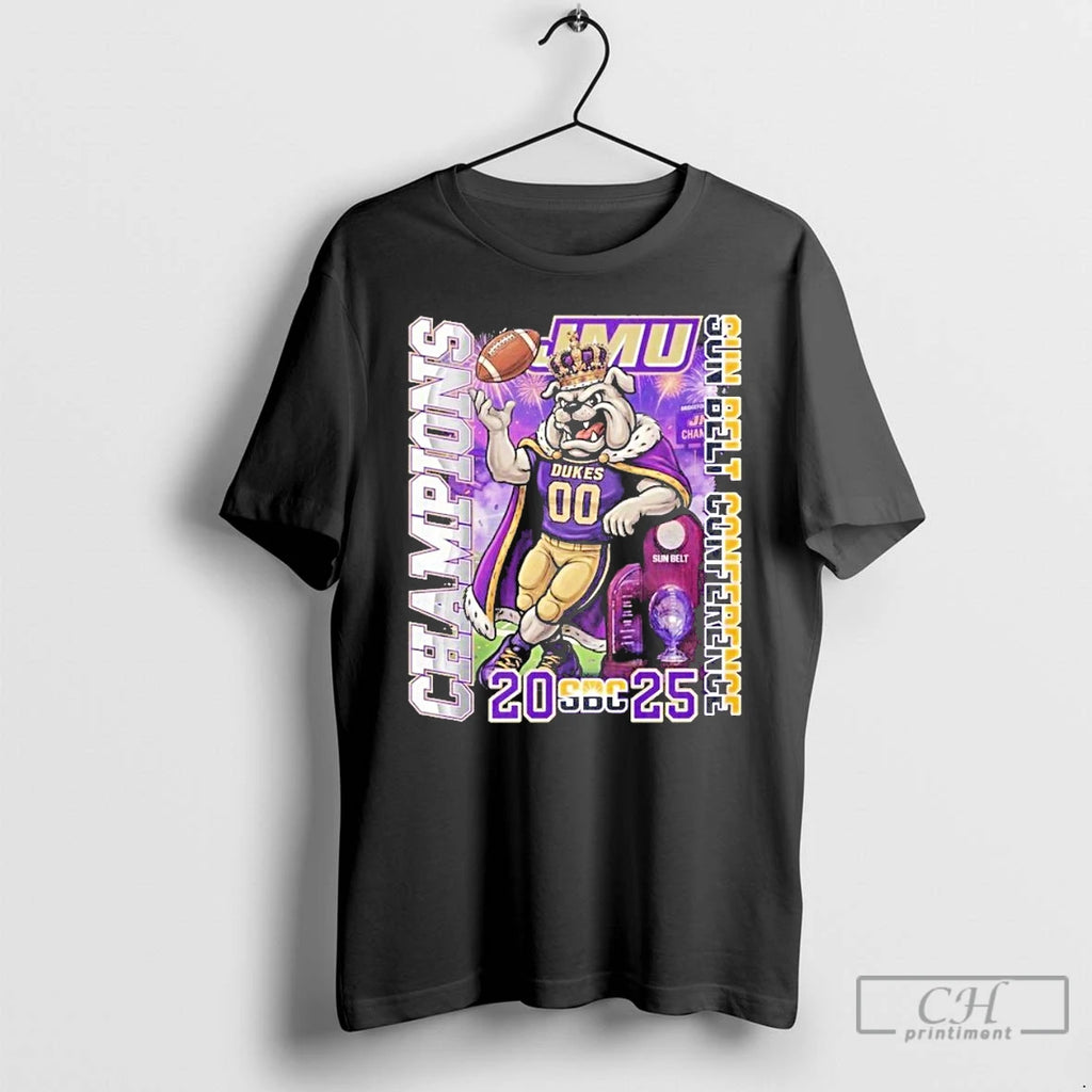 Classic James Madison Dukes 2025 Sun Belt Conference Champion Mascot