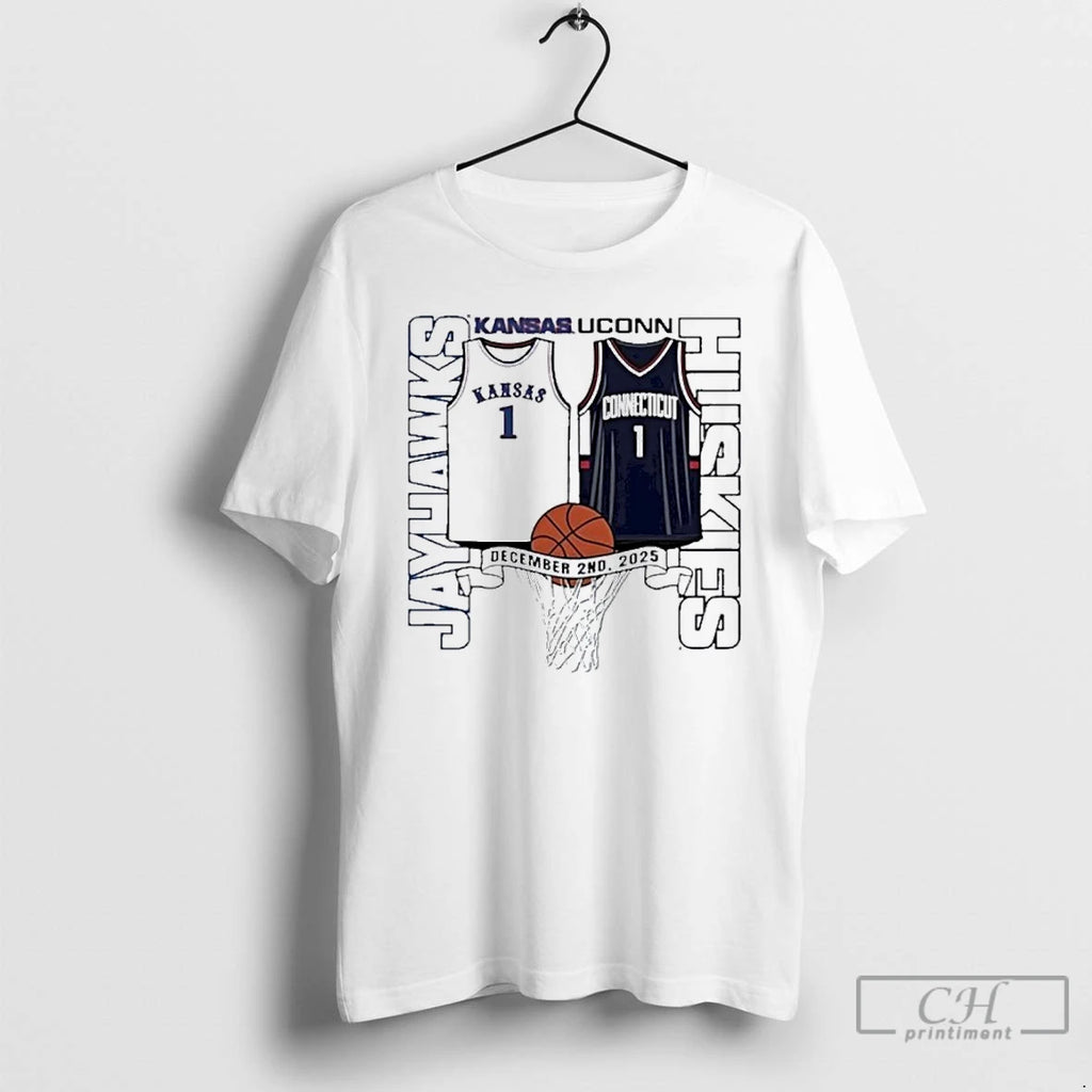 Classic Kansas Jayhawks Vs Uconn Huskies Basketball 2025 Gameday