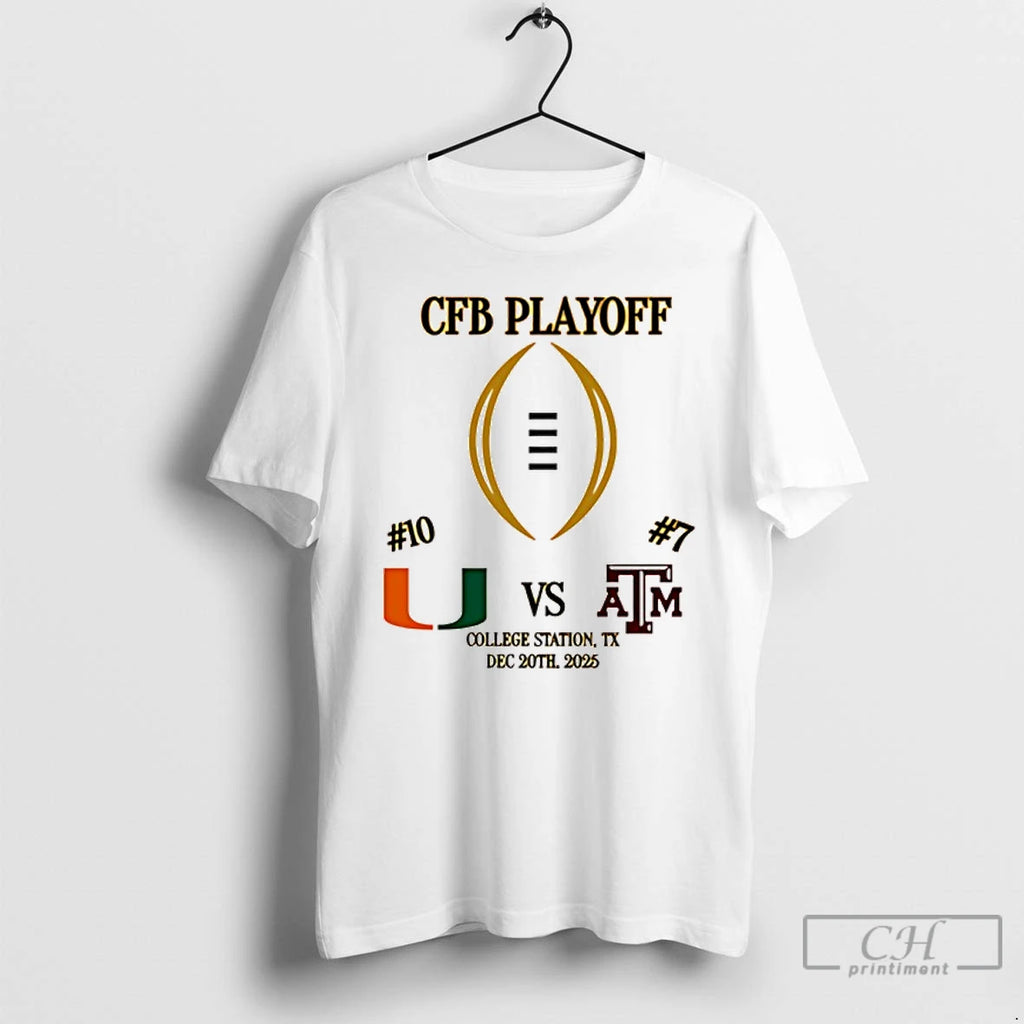 Classic Miami Vs Texas Am 2025 Cfp First Rd Playoff Game 2 T Shirts Sweater