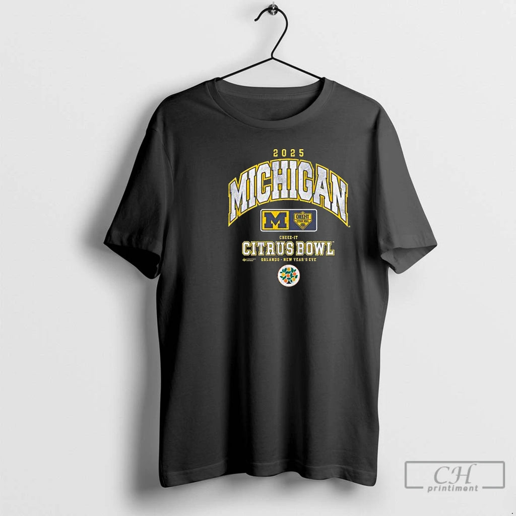 Classic Michigan Wolverines 2025 Cheez It Citrus Bowl Orlando New Years Eve Circle Black