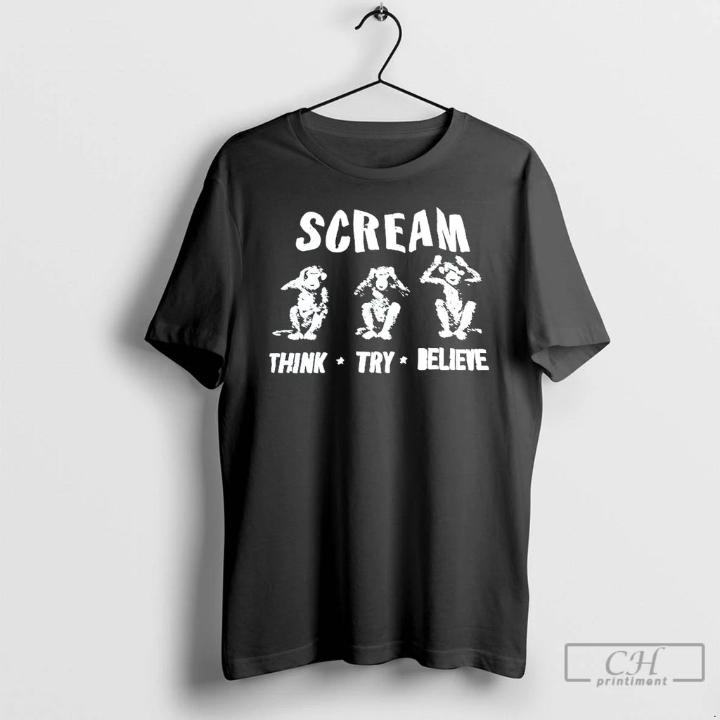 Classic Monkey Scream Think Try Believe