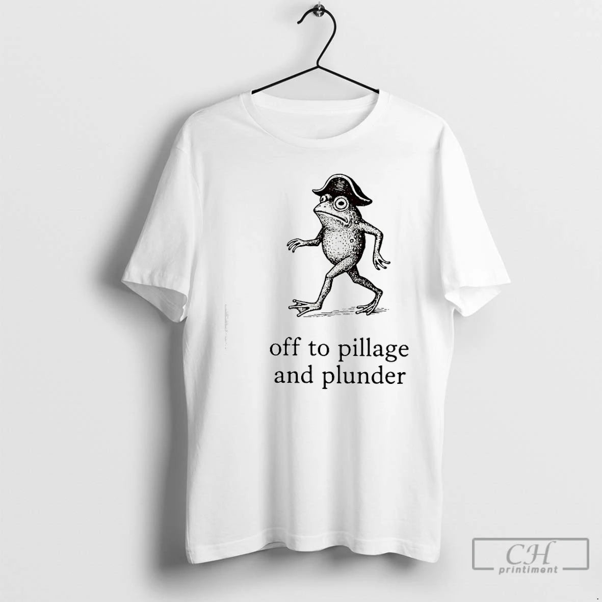 Classic Off To Pillage And Plunder Pirate Frog Graphic T-Shirts, Hoodie, Sweatshirt | WearSparks.com