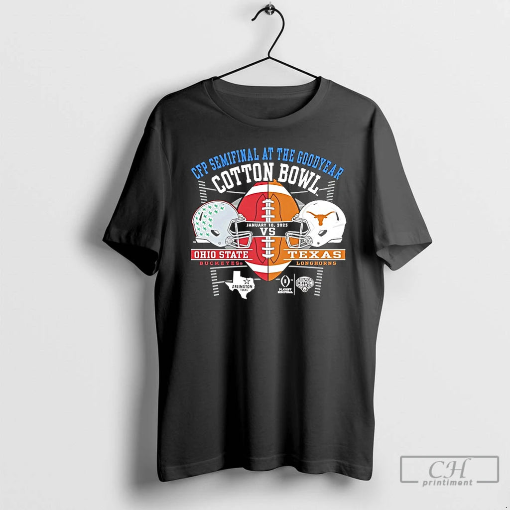 Classic Ohio State Vs Texas Cfp Semifinal At The Goodyear Cotton Bowl 2025 T Shirts