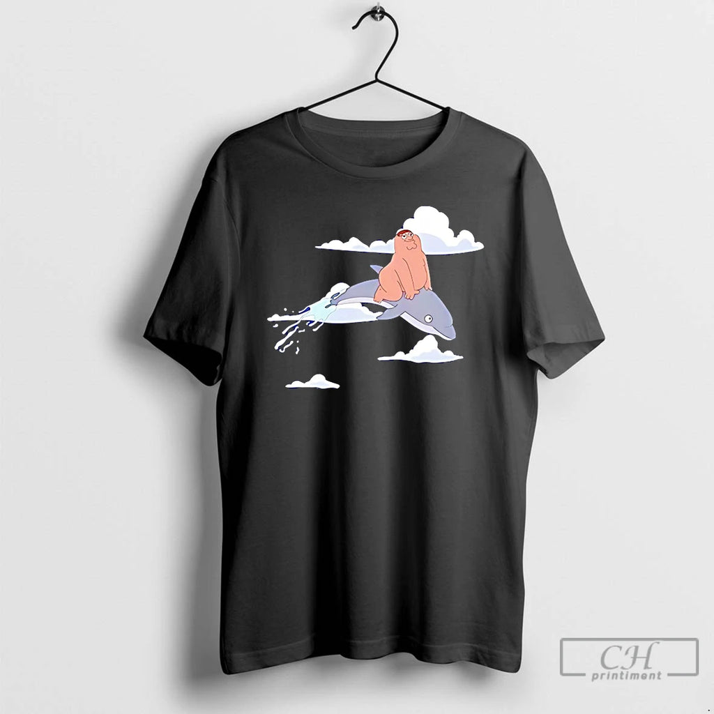 Classic Peter Griffin Riding Dolphin Family Guy