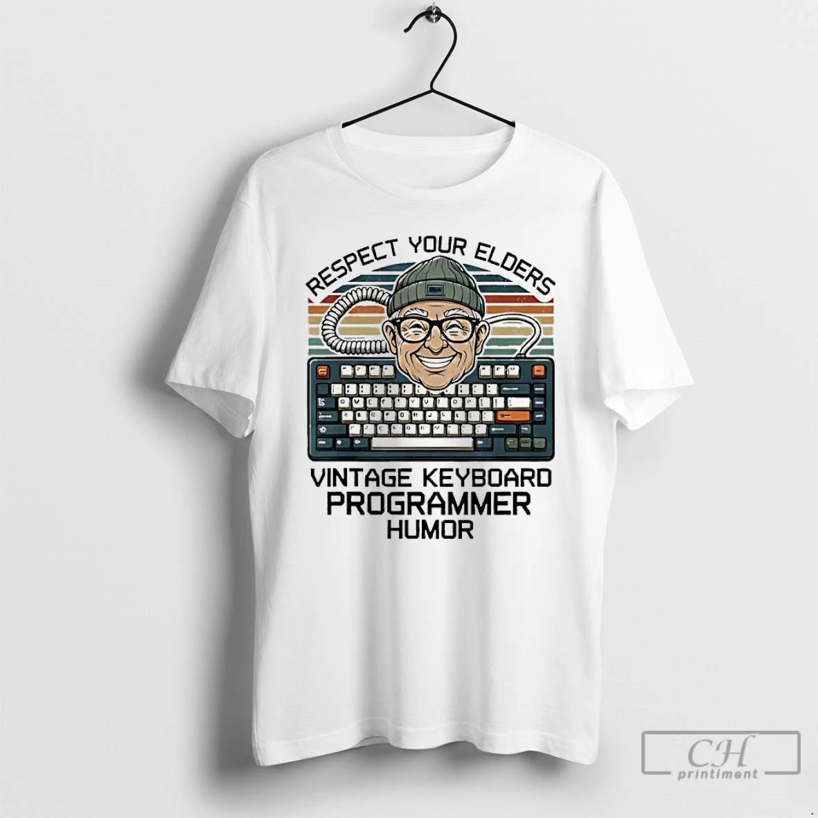 Classic Respect Your Elders Vintage Keyboard Programmer Humor T-Shirts, Hoodie, Sweatshirt | WearSparks.com