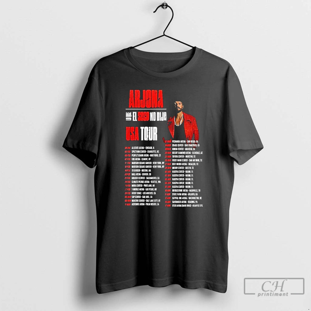 Classic Ricardo Arjona Lo Que El Seco No Dijo Tour Usa 2026 T Shirts Sweater
