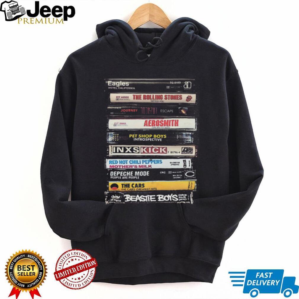 Classic Rock Music Cassette Mixtape 80s Vintage Band T Shirt